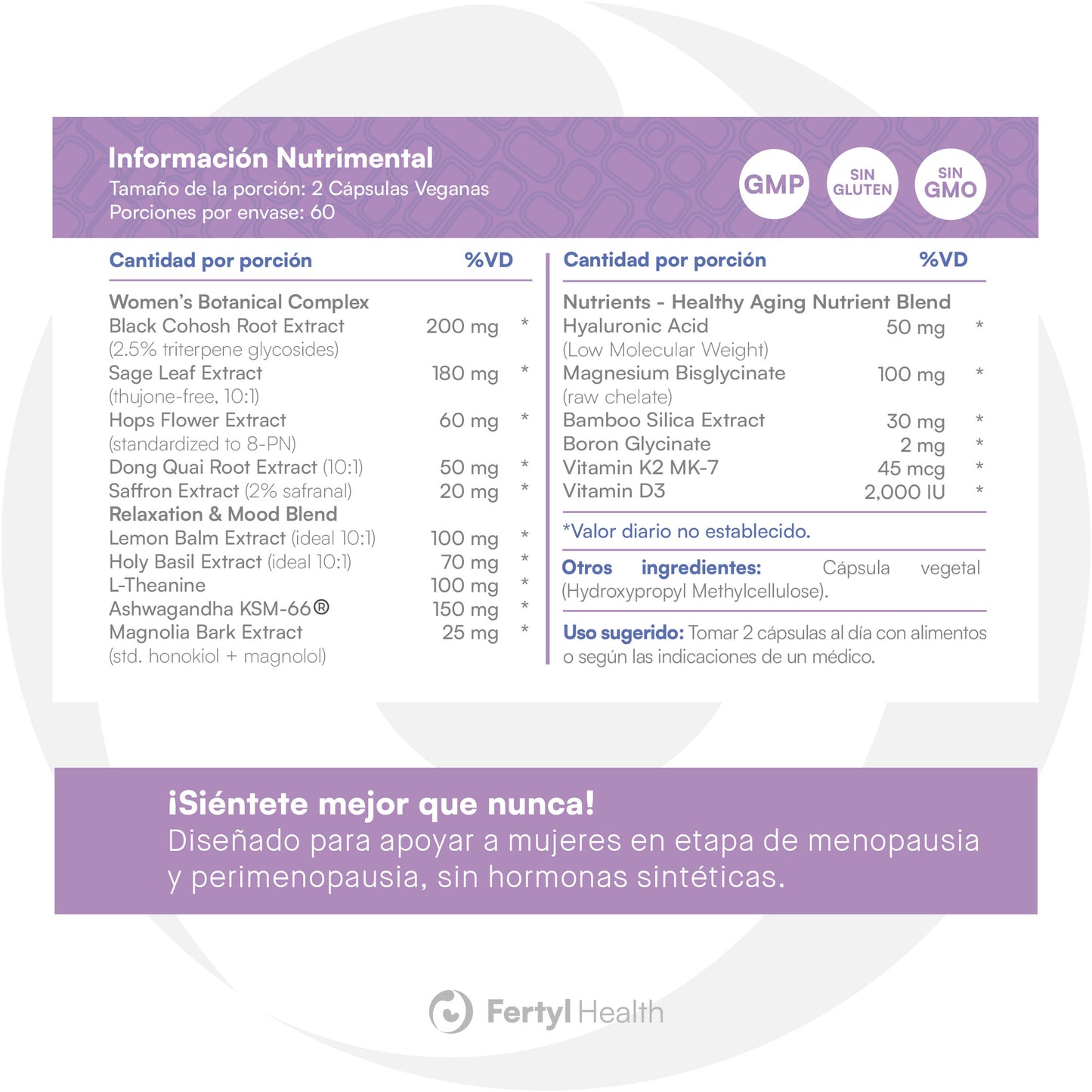 Fertyl Health AURA Menopause 120 cápsulas