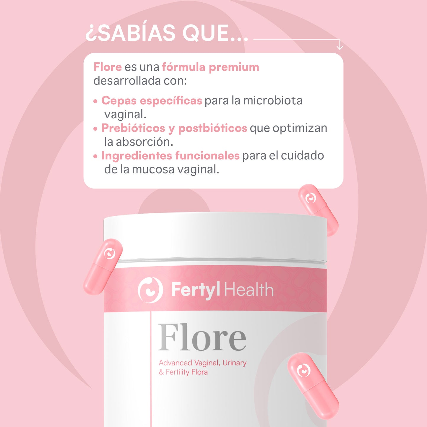 Fertyl Health Flore Advanced Vaginal Urinary and Fertility Flora 120 cápsulas