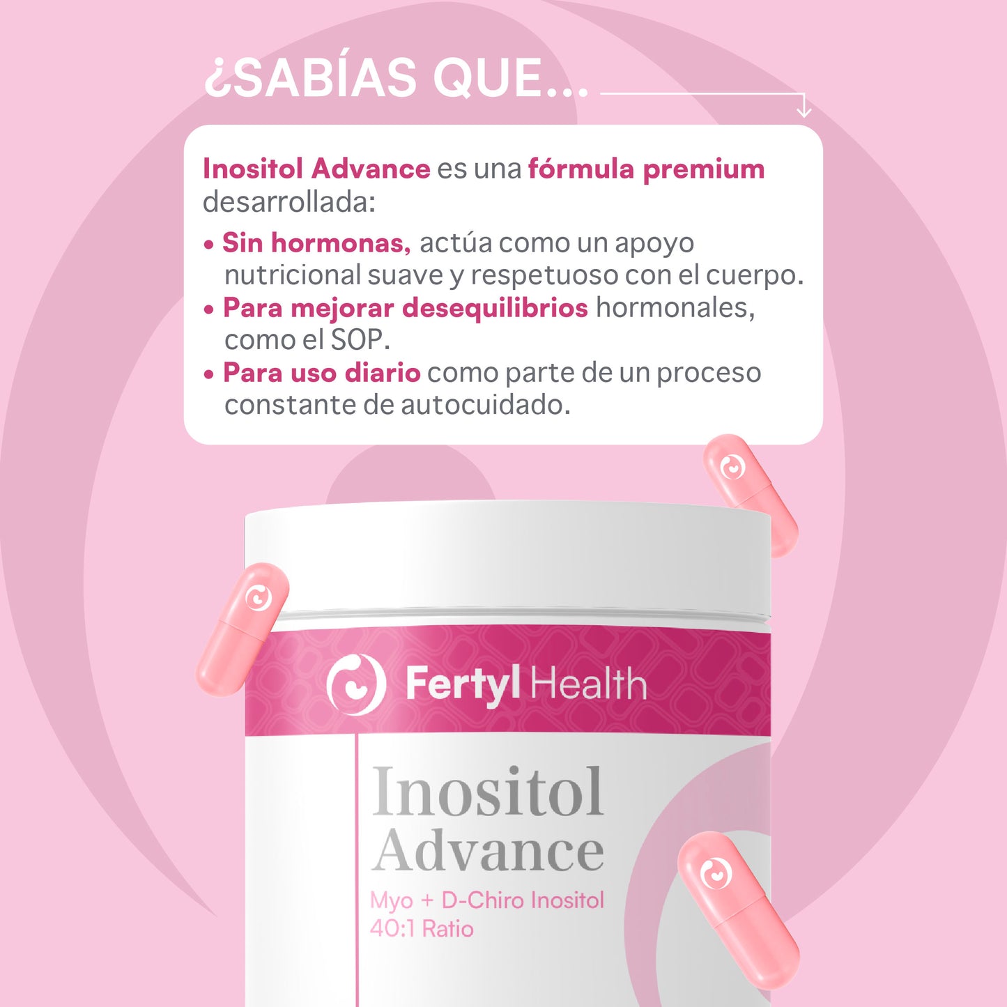 Fertyl Health Inositol Advance Myo + D-Chiro Inositol 40:1 with 120 capsules