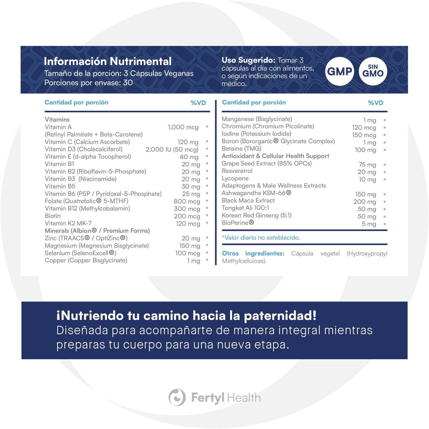 Fertyl Health Fertyl Men’s Fertility Multivitamin 90 cápsulas